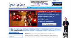 Desktop Screenshot of genesisduiattorney.com